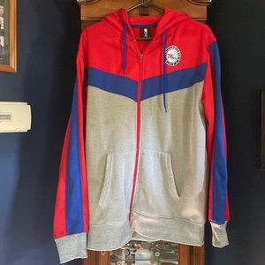 Philadelphia 76ers zip coat men’s size large